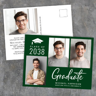 Postal De Invitación Moderna clase fotográfica del Partido Verde de Gra