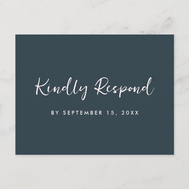 Postal De Invitación Moderna Elección de la Comida de Guión de Moda Azu (Anverso)