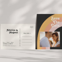 Moderno Retro Arcoíris Oscuro de los 70 Foto Salva