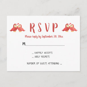 Postal De Invitación Monograma De Bodas De Pájaros De Amor De Burgundy