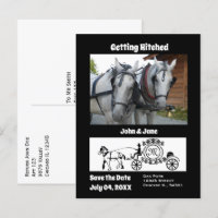 Monograma de fotografía del vagón de caballos golp