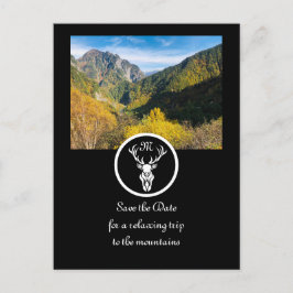 Postal De Invitación Monograma de silueta de cubo blanco de nieve