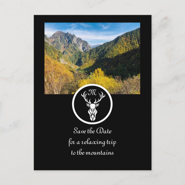 Postal De Invitación Monograma de silueta de cubo blanco de nieve (Anverso)