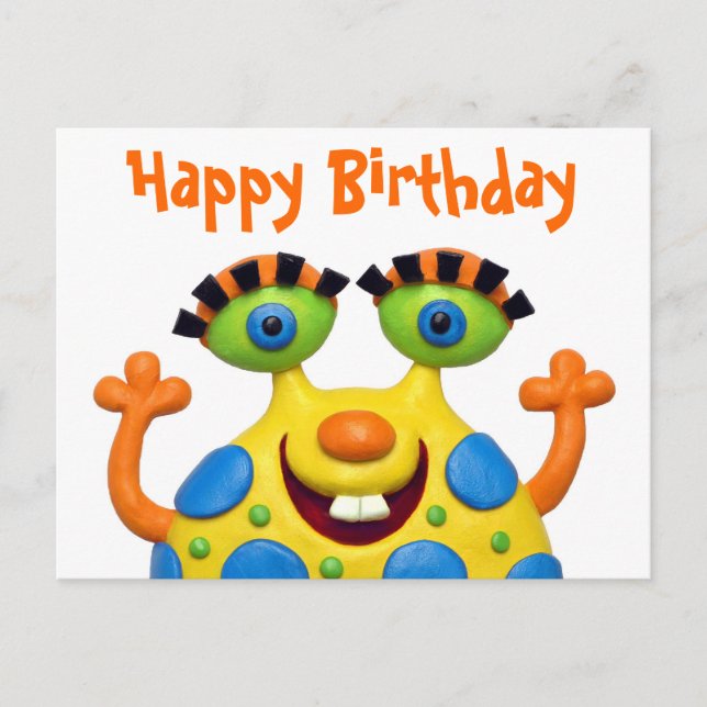 Postal De Invitación Monster Fiesta (Anverso)