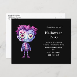 Postal De Invitación Monstruo de Frankenstein divertido diversión de Ha