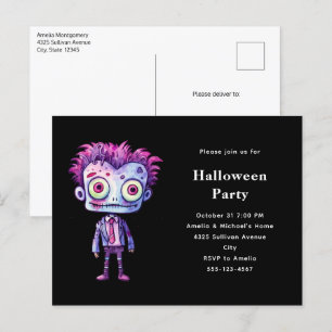 Postal De Invitación Monstruo de Frankenstein divertido diversión de Ha