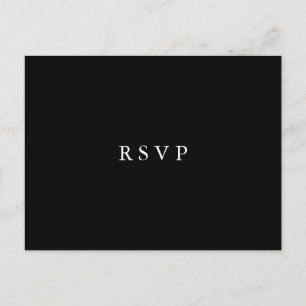 Postal De Invitación Moonlight Bloom   Floral Boda ELECCIÓN DE COMIDA D
