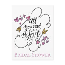 Morple Bridal Shower Love Hearts Arrow Boda