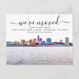 Postal de Invitación móvil Cleveland Skyline