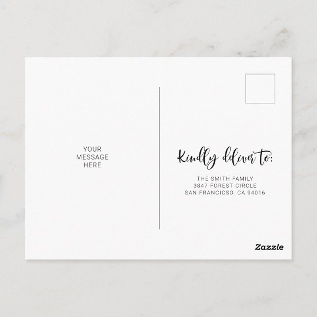 Postal de Invitación móvil con vegetación (Reverso)