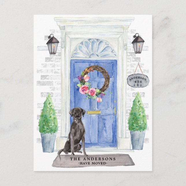 Postal de Invitación móvil de Black Lab (Anverso)