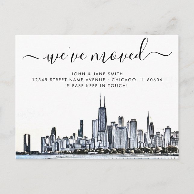 Postal de Invitación móvil de Chicago (Anverso)