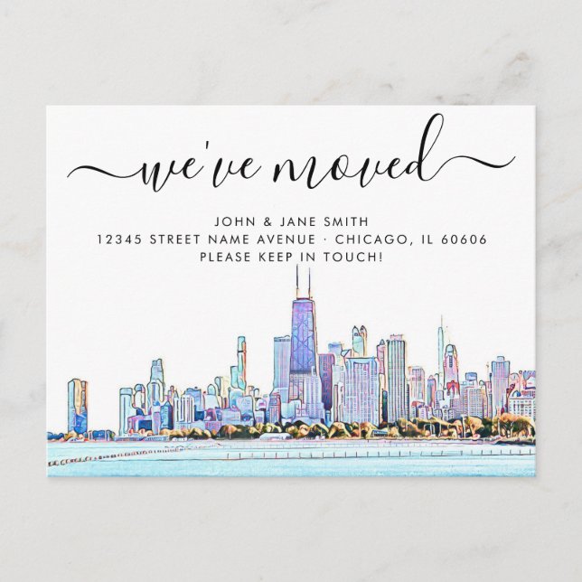 Postal de Invitación móvil de Chicago (Anverso)