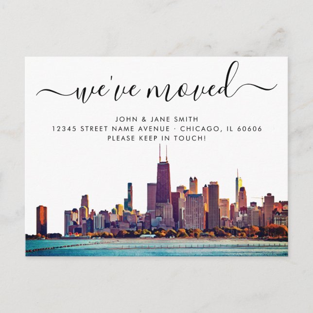 Postal de Invitación móvil de Chicago (Anverso)