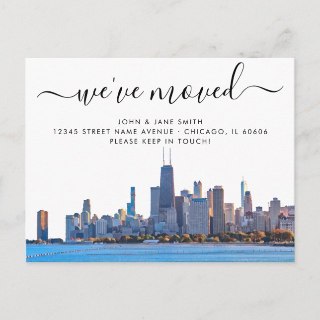 Postal de Invitación móvil de Chicago (Anverso)