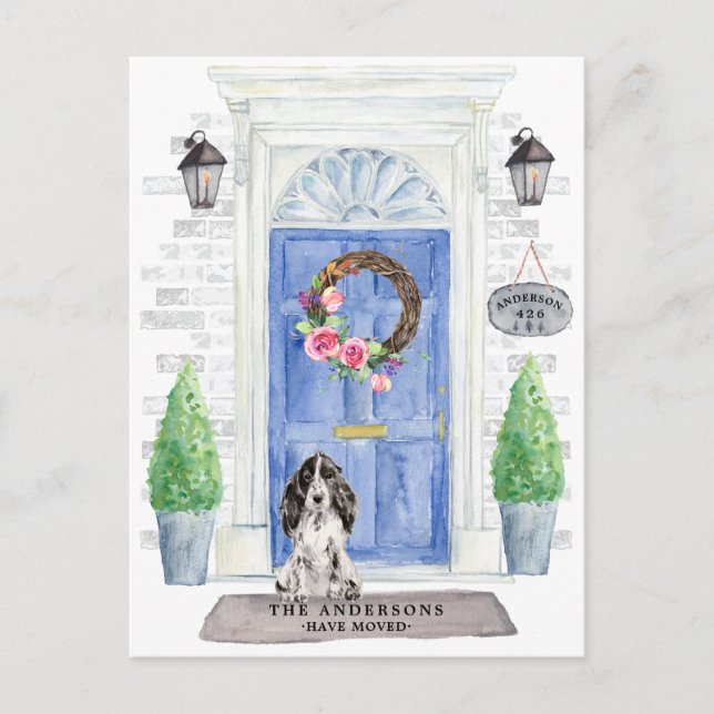 Postal de Invitación móvil de Cocker Spaniel (Anverso)