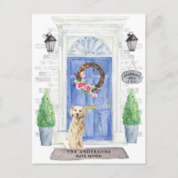 Postal de Invitación móvil de Golden Retriever
