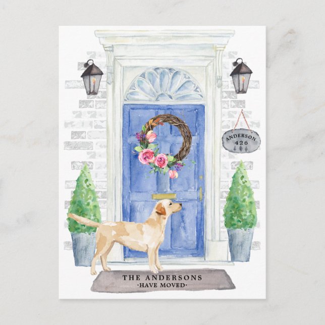 Postal de Invitación móvil de Labrador Recuperador (Anverso)