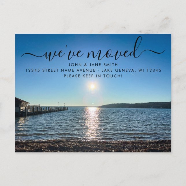 Postal de Invitación móvil de Lake Geneva Wisconsi (Anverso)