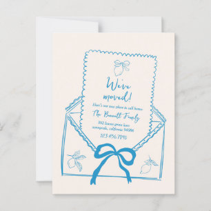 Postal de Invitación móvil de limón de mano con tr