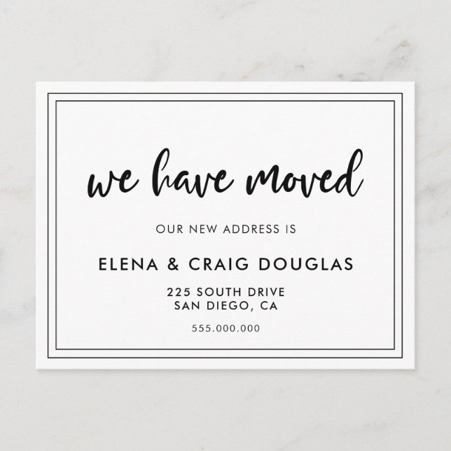 Postal de invitación móvil de moda moderna (Anverso)