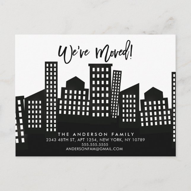Postal de Invitación móvil de nuevo departamento d (Anverso)