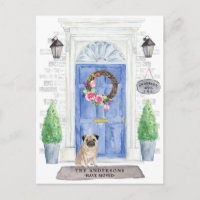 Postal de Invitación móvil de pug