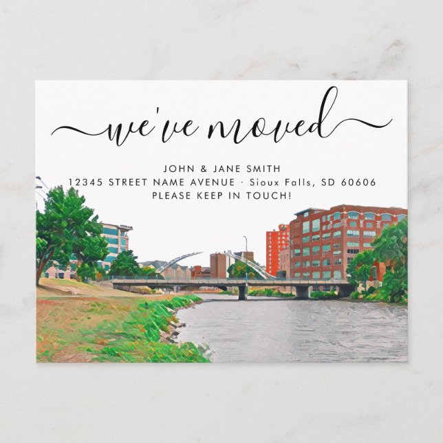 Postal de Invitación móvil de Sioux Falls (Anverso)