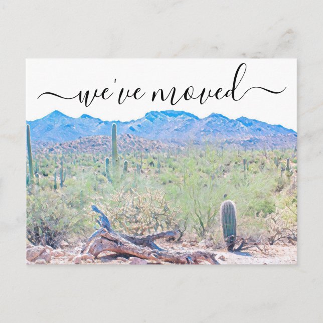 Postal de Invitación móvil del desierto de Arizona (Anverso)