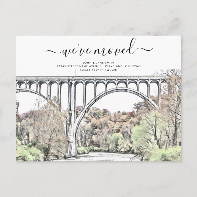 Postal de Invitación móvil en el valle de Cuyahoga (Anverso)