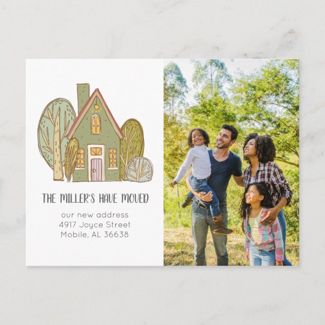 Postal de Invitación móvil | Nuevo vecindario (Anverso)