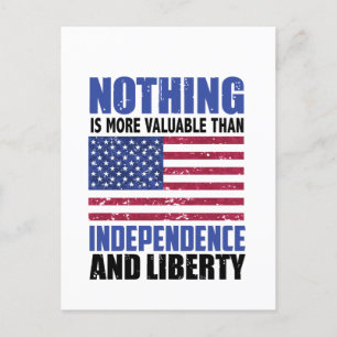 Postal De Invitación Nada es más valioso que la independencia y la flex