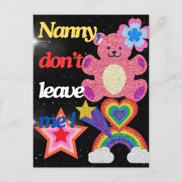 Postal De Invitación Nanny, ¡no me dejes!