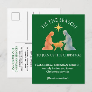 Postal De Invitación Natividad moderna ES LA TEMPORADA Navidad Iglesia