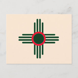 Postal De Invitación Navidad del Sol Zia de Nuevo México