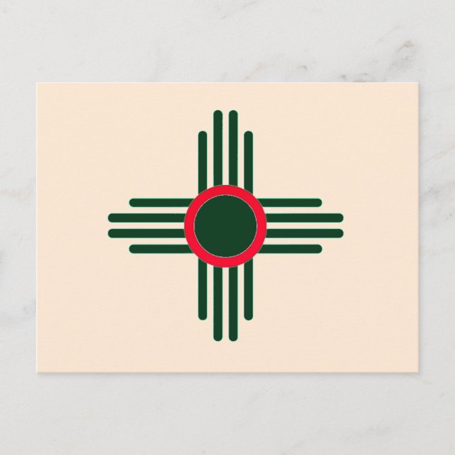 Postal De Invitación Navidad del Sol Zia de Nuevo México  (Anverso)
