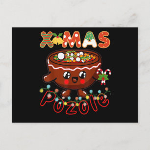 Postal De Invitación Navidades adoran Pozole Bowl con Pajama feo