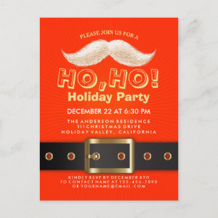 Postal De Invitación Navidades de Santa Suit Ho, Ho, invitan a fiestas