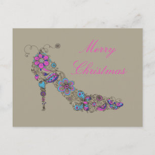 Postal De Invitación Navidades de zapatos de moda -Postcard / RSVP / In