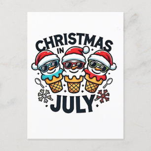 Postal De Invitación Navidades del 4 de julio Ice Cream USA