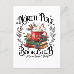 Postal De Invitación Navidades del North Pole Book Club