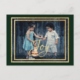 Postal De Invitación Navidades Golds/Reds/Green Inks