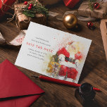 Postal De Invitación Navidades Splendor | Fiesta de vacaciones Guardar<br><div class="desc">Prepárate para celebrar la época más mágica del año con nuestro exclusivo Fiesta de Navidades Save the Date! Esta impresionante postal muestra los detalles del evento con elegantes letras de guiones, acompañadas por un caprichoso ilustracion acuático del propio Santa Claus. Nuestra plantilla de personalizable hace que sea una brisa para...</div>
