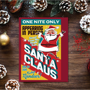 Postal De Invitación Navidades una noche sólo Papá Noel en persona