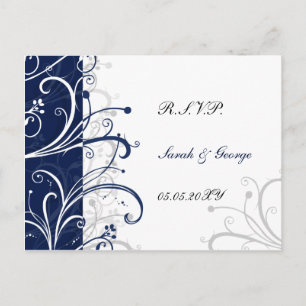 Postal De Invitación navío elegante rsvp