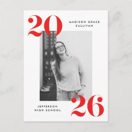 Postal De Invitación Negrita Partido de Graduación de Fotografías con L