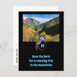 Postal De Invitación Nido de lechuza gruñón en foto de huevo de monogra