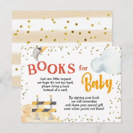 Postal De Invitación Niños Construcción Camiones Amarillos Libros Para 