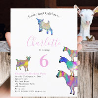 Niños de cabra Fiesta de cumpleaños Rosa