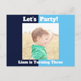 Postal De Invitación Niños de foto niños Fiesta de cumpleaños bloque de